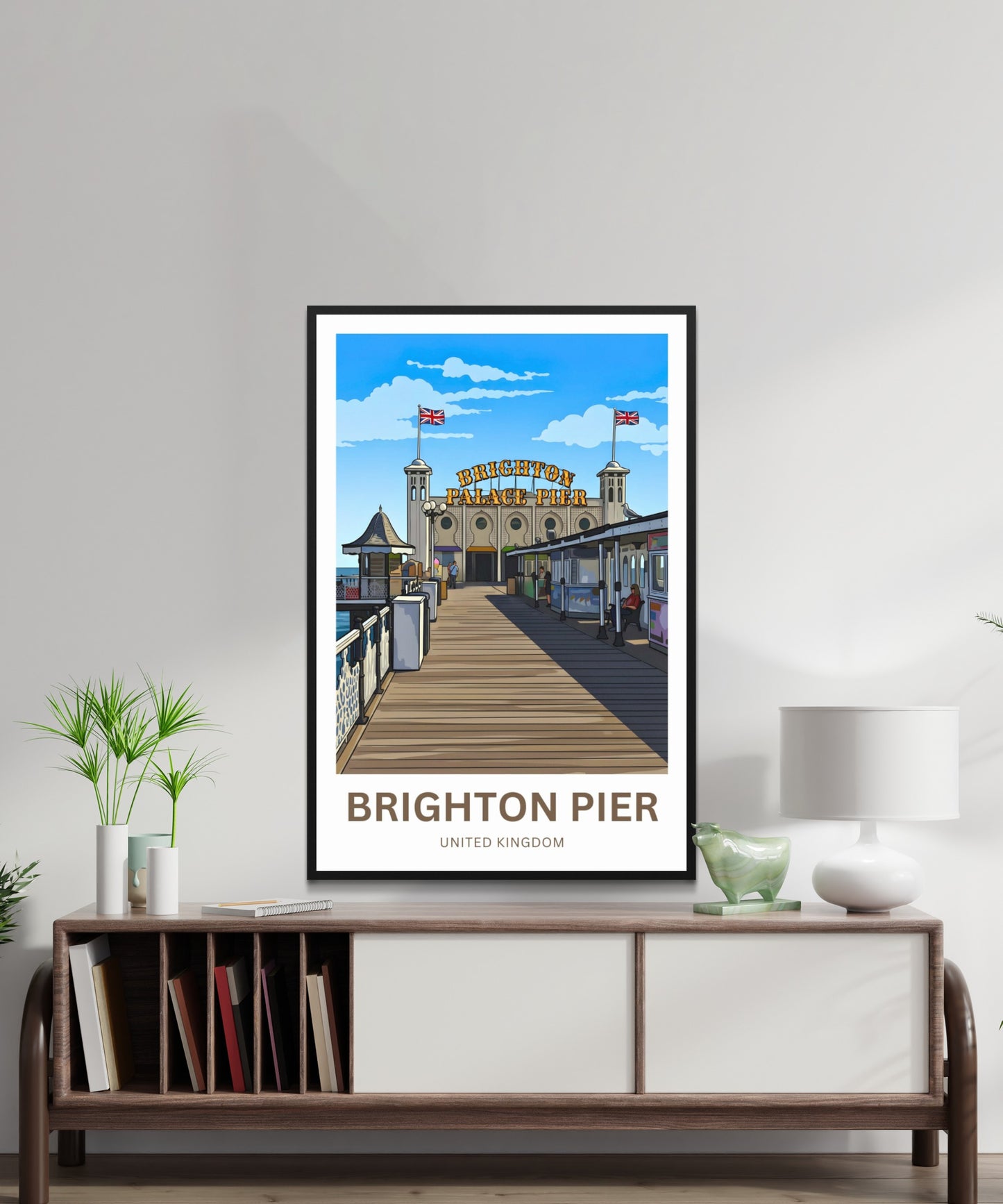Brighton Pier Travel Poster - Carnival by the Coast