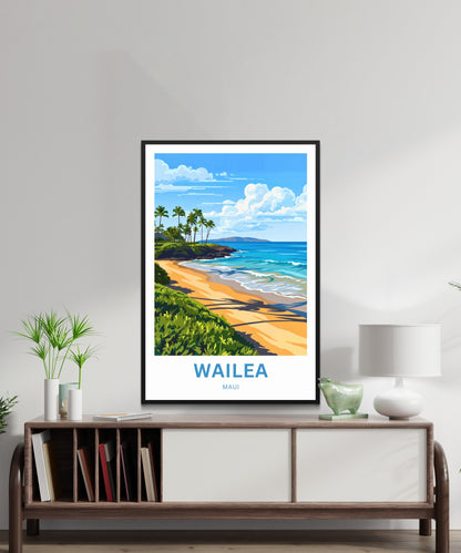 Wailea Travel Poster -  Tropical , Hawaii