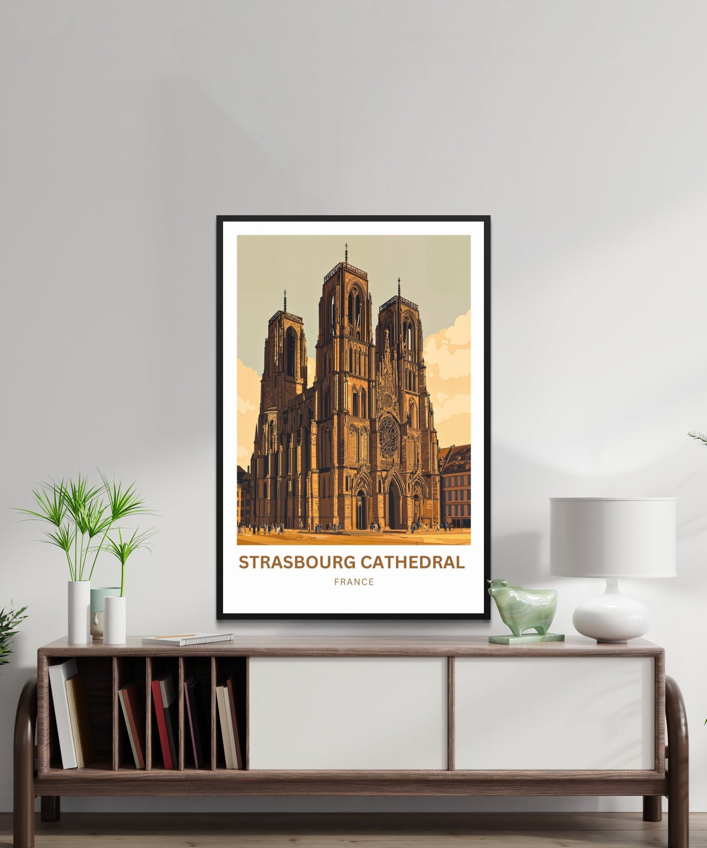 Strasbourg Cathedral Travel Poster - Historical Church of France