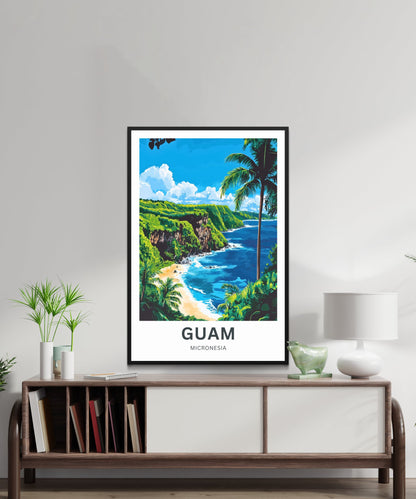 Guam Travel Poster - Tropical Paradise: The Shores of Guam