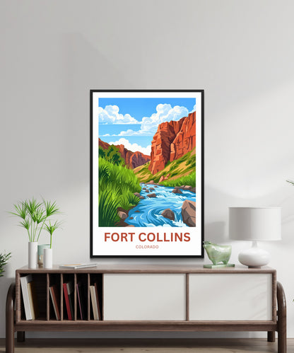 Fort Collins, Colorado Travel Poster - Colorado