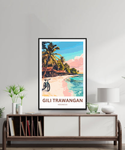 Gili Trawangan Travel Poster- Escape to Indonesia Island