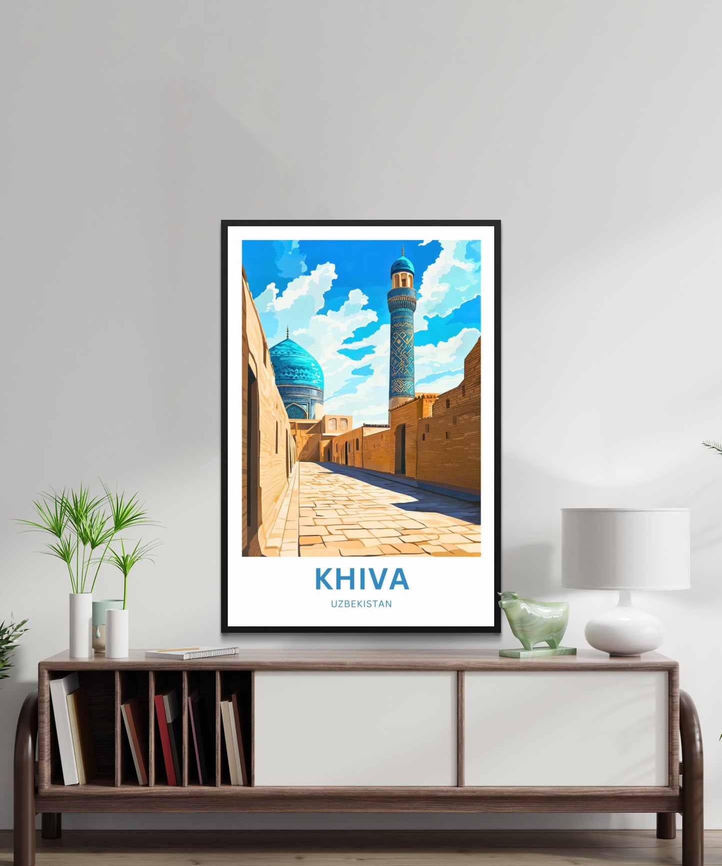 Khiva Travel Poster -  A City of Blue and Brick