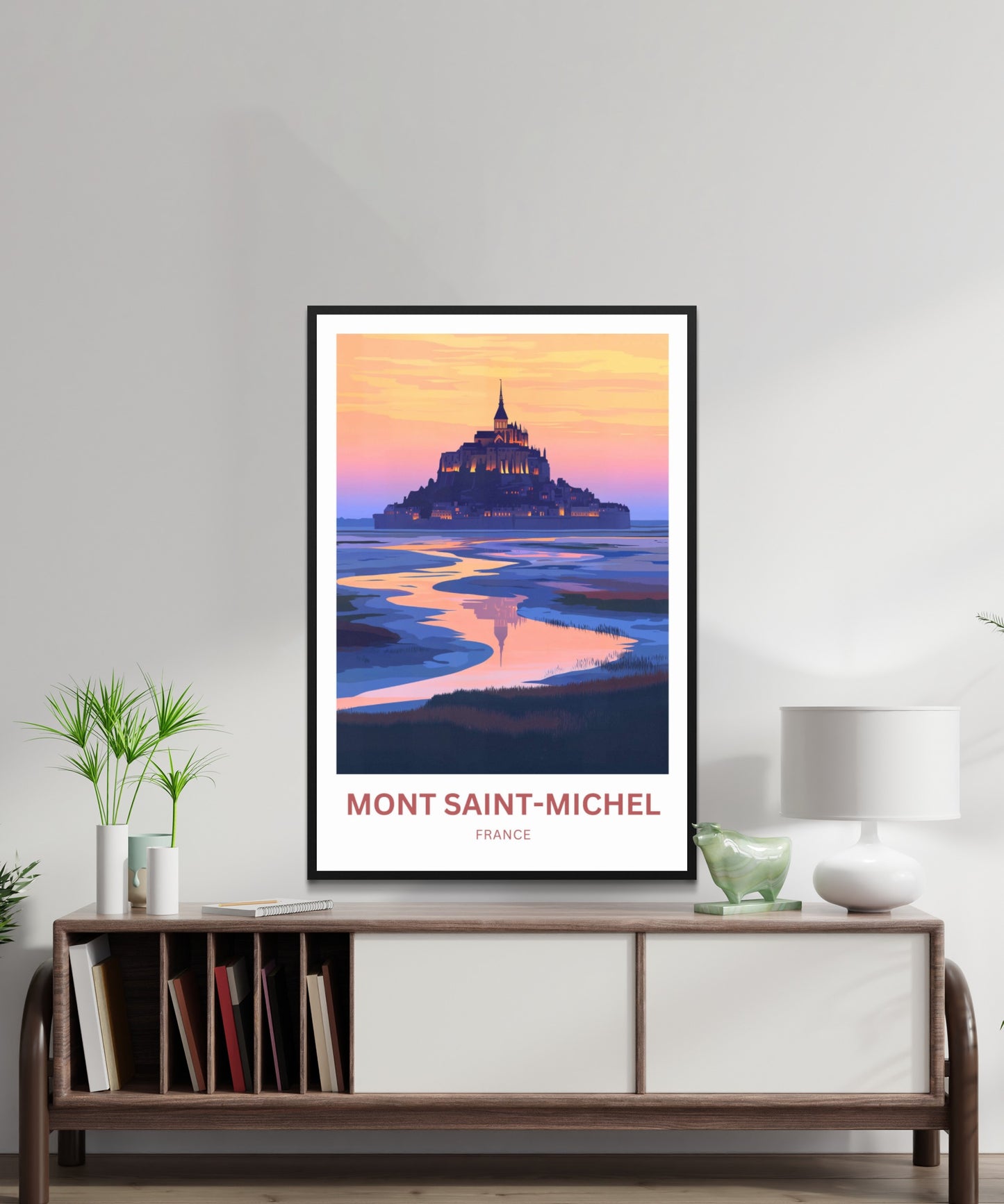 Mont Saint-Michel Travel Poster - French Heritage by the Sea