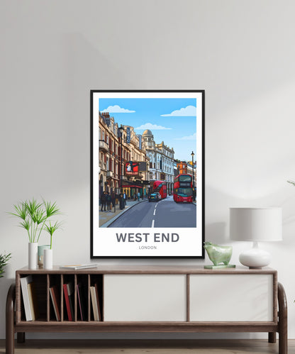 West End Travel Poster - Street, London