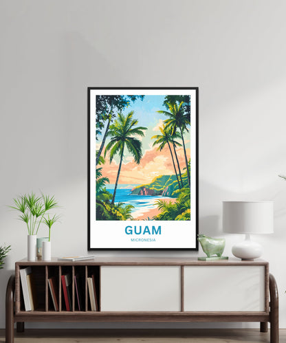 Guam Travel Poster - Captivating Coastal View of Guam