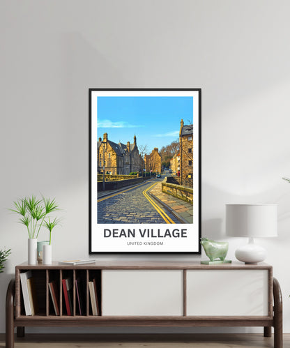Dean Village Travel Poster - Peaceful Scotland Living