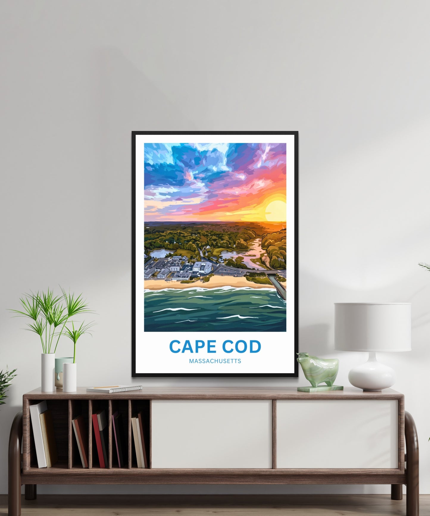 Cape Cod Travel Poster - Sunset
