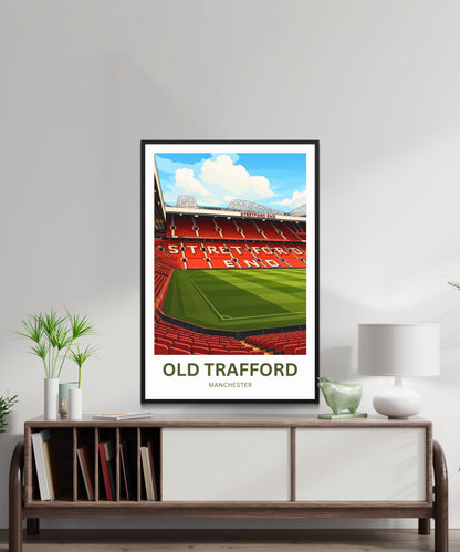 Old Trafford Travel Poster- Home of the Reds