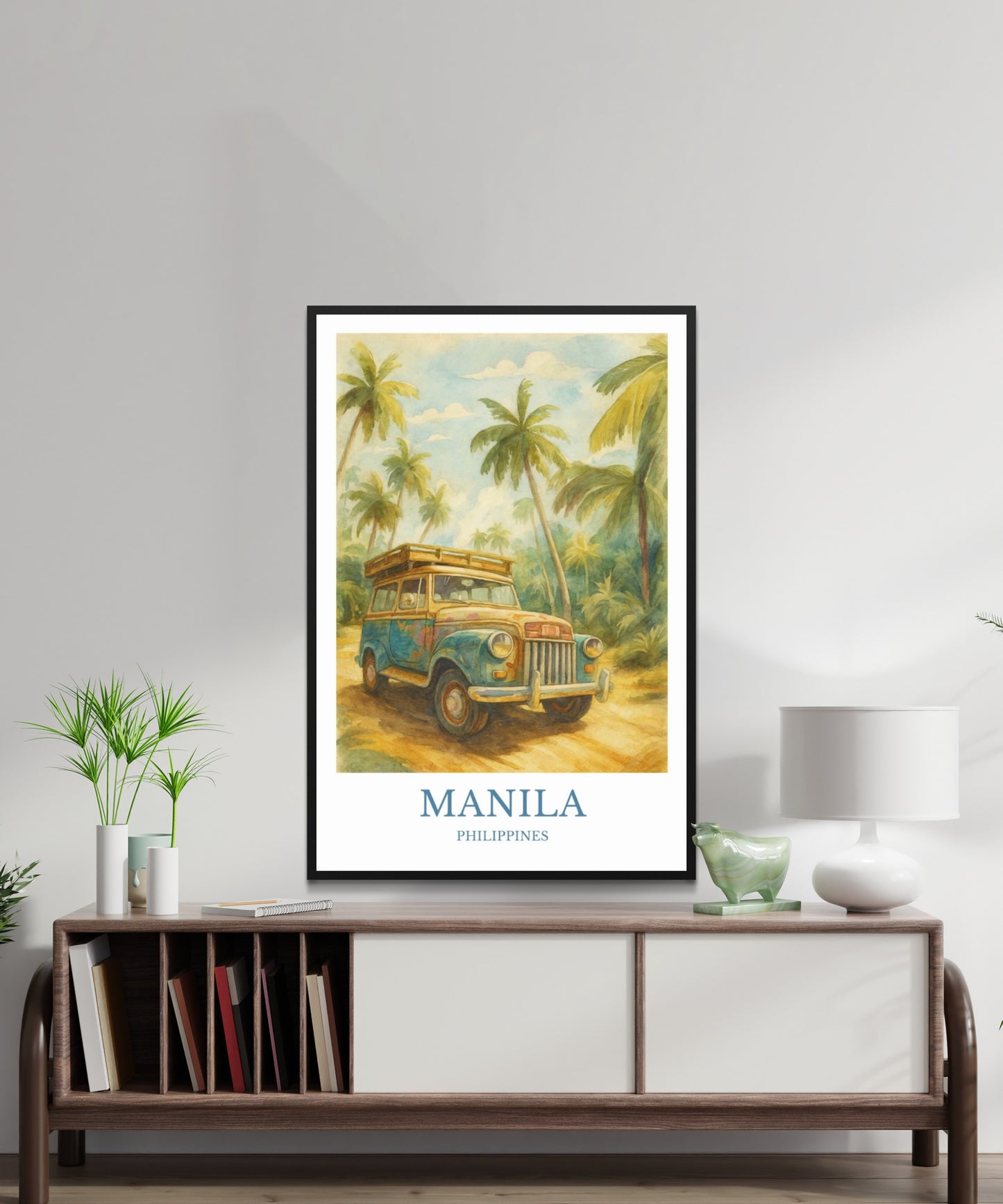 Manila, Watercolor design poster, Philipines Print, Manila Wall Art