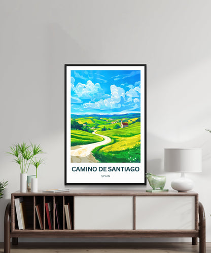 Camino de Santiago Travel Poster - The Enchanting Villages of the Camino