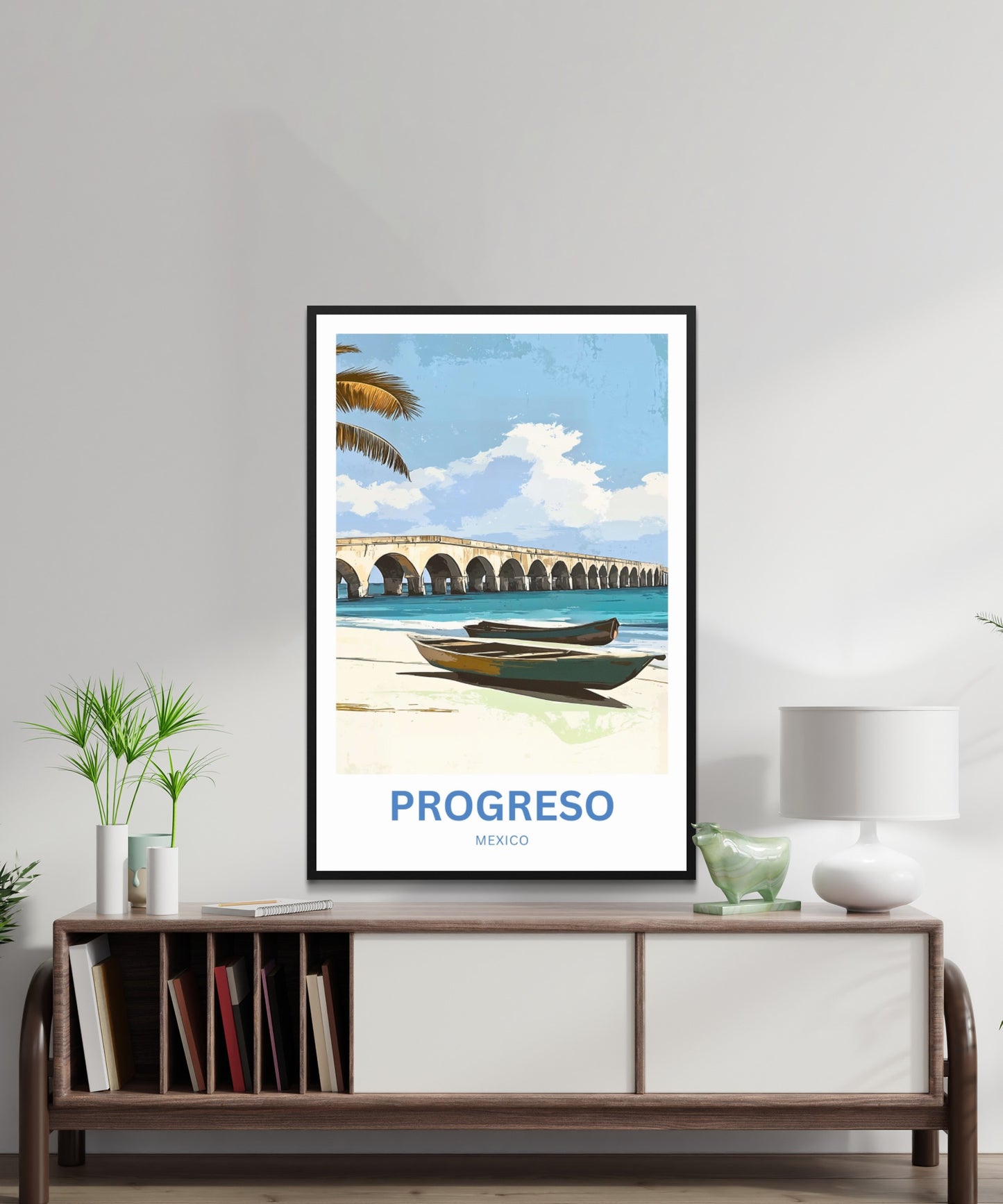 Progreso Travel Poster -  Mexico Endless Pier, Endless Summer