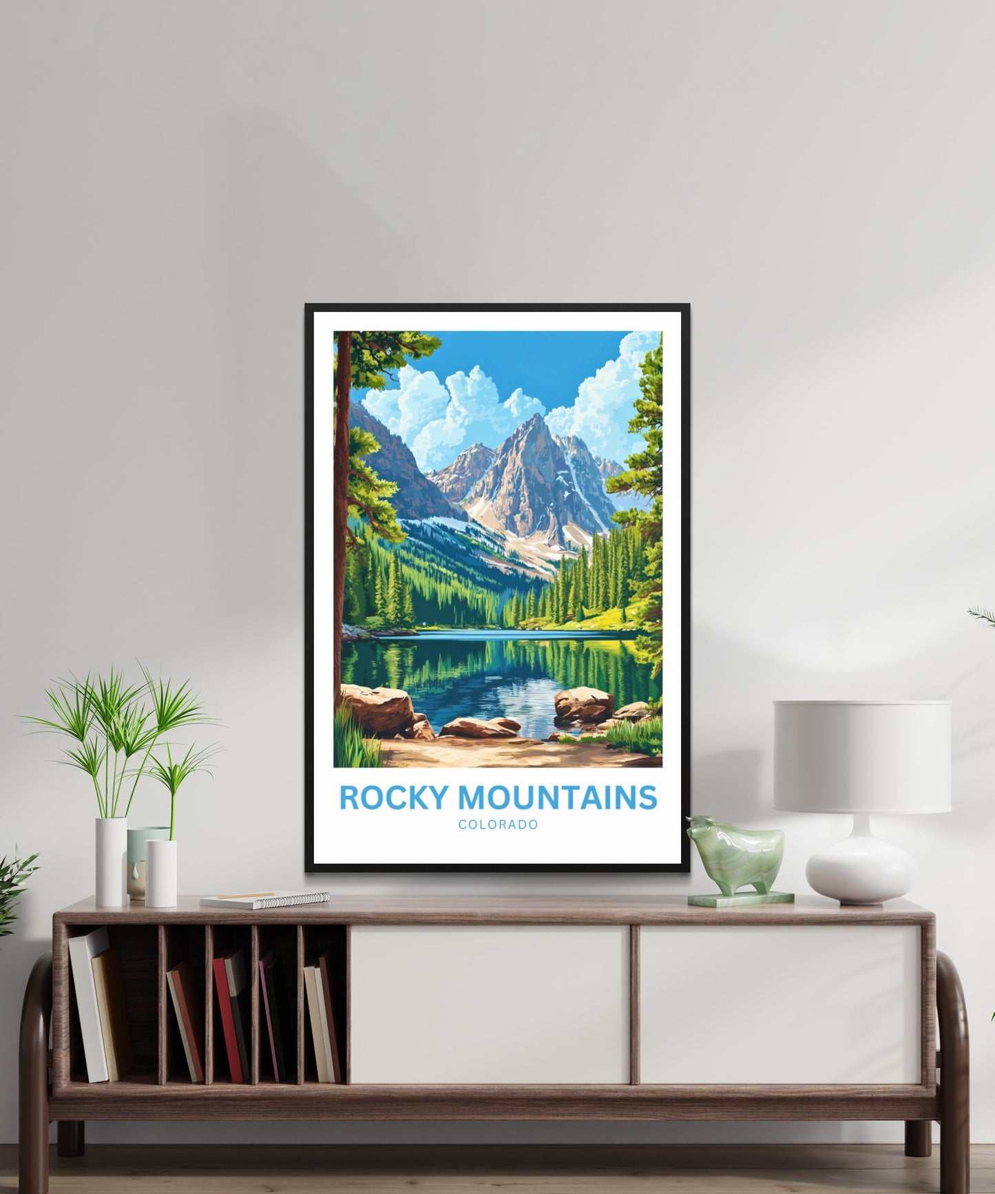 Rocky Mountains Travel Poster - Colorado Landscape