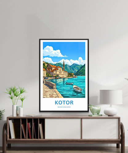 Kotor Travel Poster -   Harbor