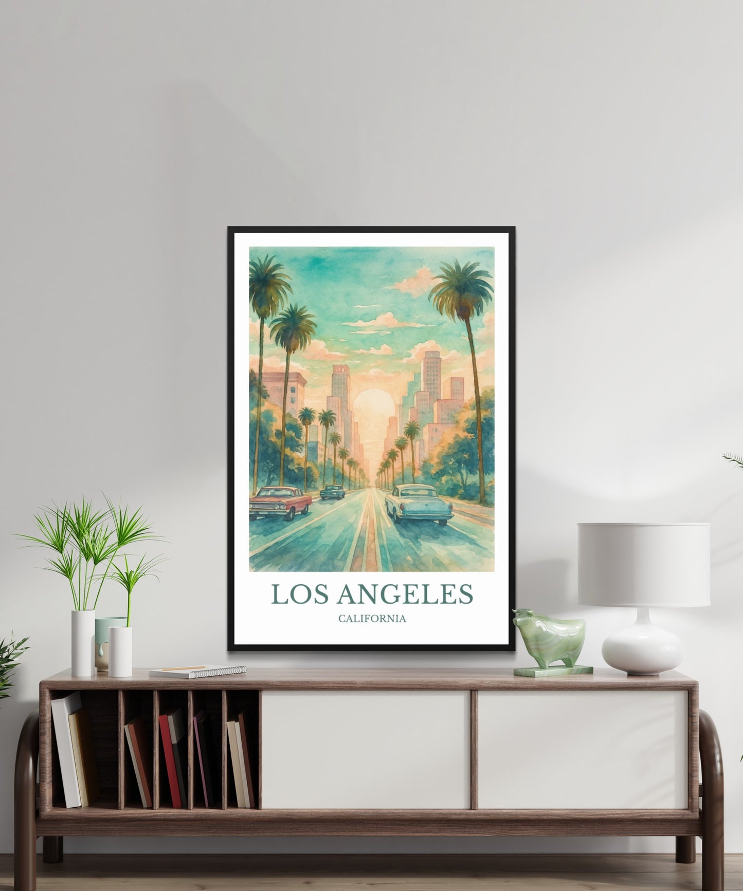Los Angeles, Watercolor design poster, California Print, Los Angeles Wall Art