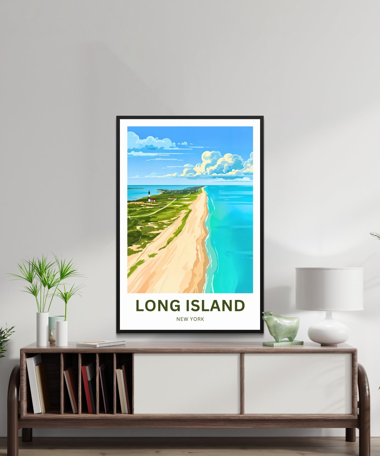 Long Island Travel Poster -  Aerial  View