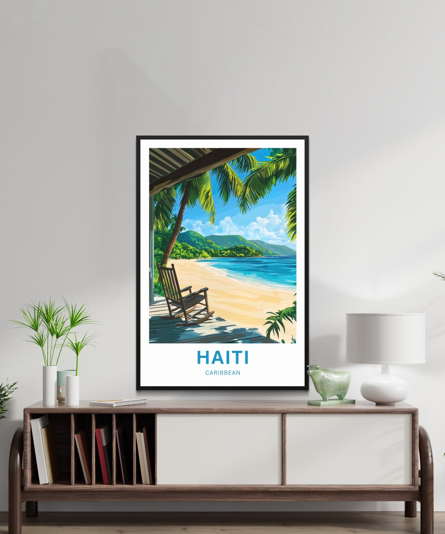 Haiti Travel Poster - Relaxing Beach View