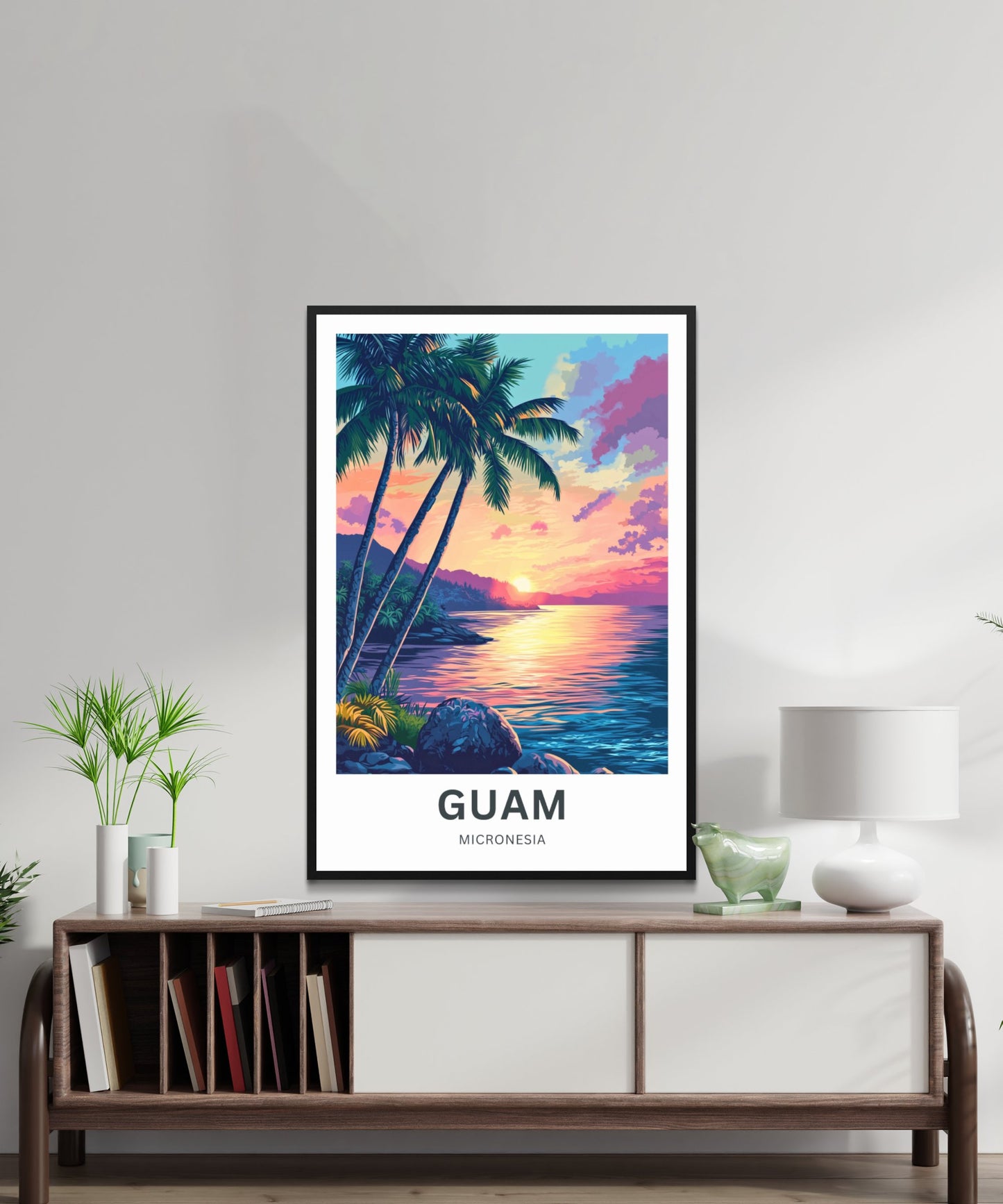 Guam Travel Poster - Mesmerizing Paradise Sunset, US Island Territory