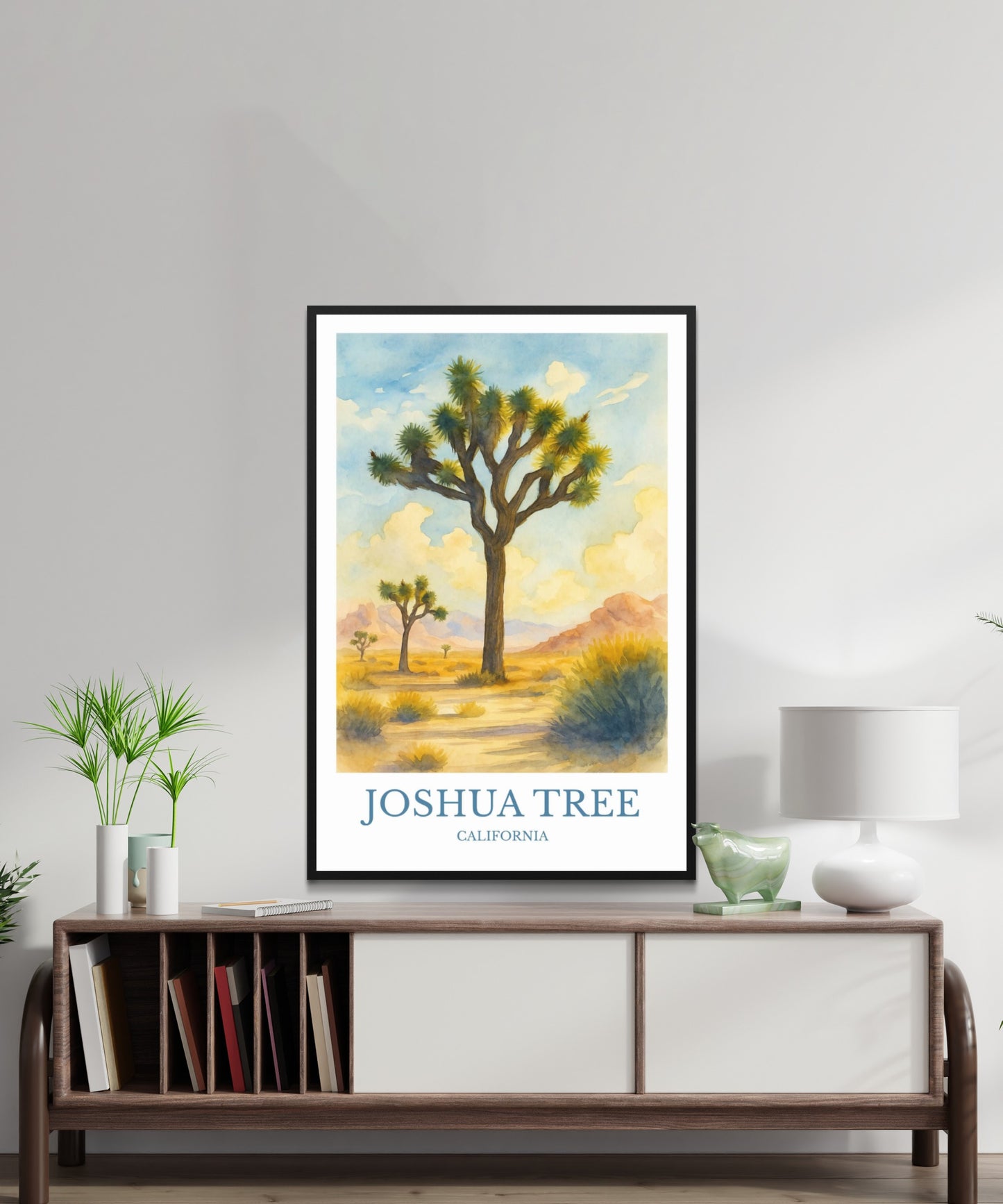 Joshua Tree, Watercolor design poster, California Print, Joshua Tree Wall Art