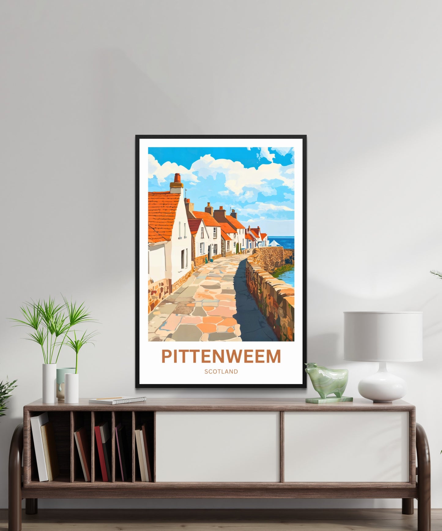Pittenweem Travel Poster - Captivating Village Street