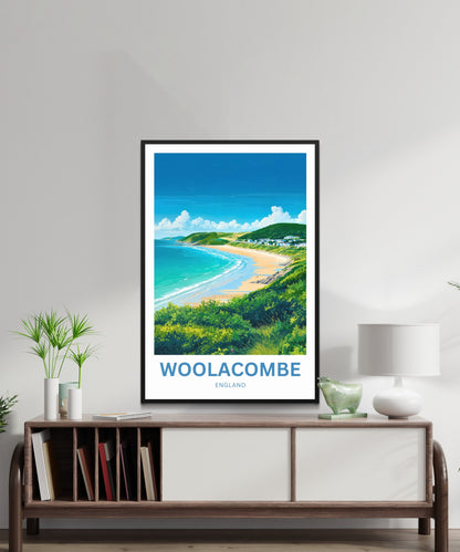 Woolacombe Travel Poster - Seaside Life