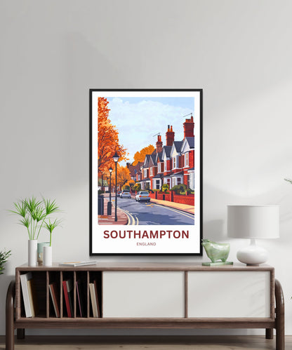 Southampton Travel Poster- Timeless Streets of England