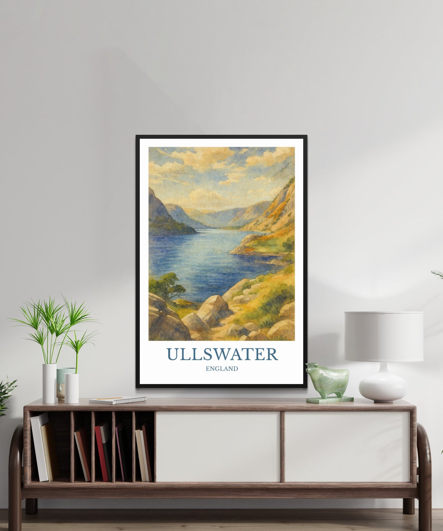 Ullswater, Watercolor design poster, Lake District Print, Ullswater Wall Art