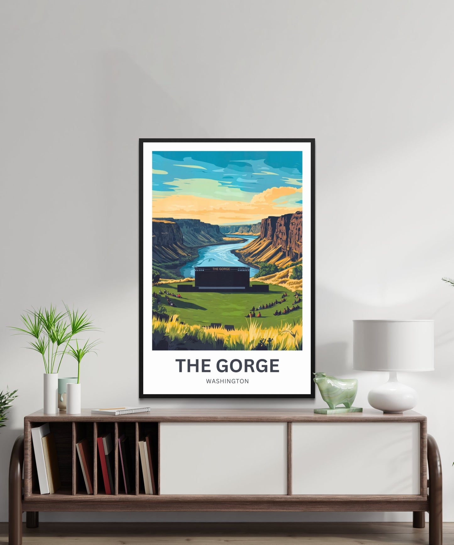 The Gorge Travel Poster- Amphitheater Washington State