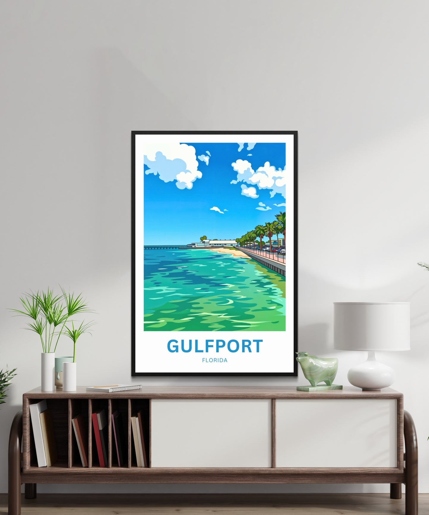 Gulfport, Florida Travel Poster - Waterfront