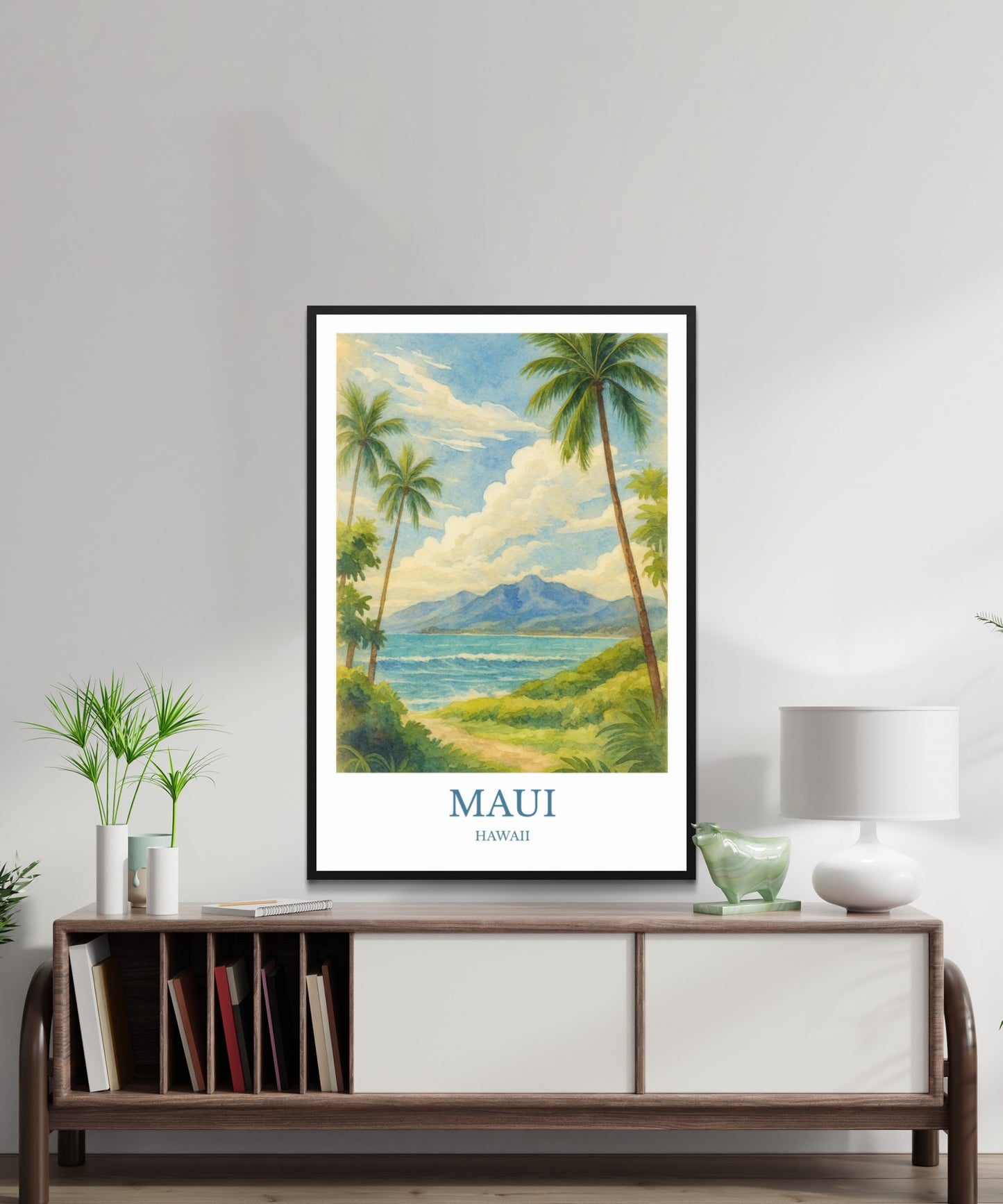 Maui, Watercolor design poster, Hawaii Print, Maui Wall Art