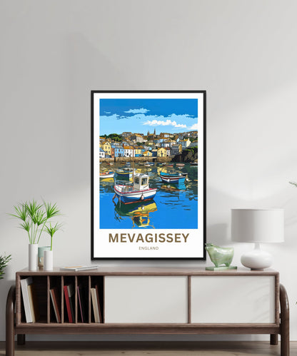 Mevagissey Travel Poster- Captivating Fishing Village England
