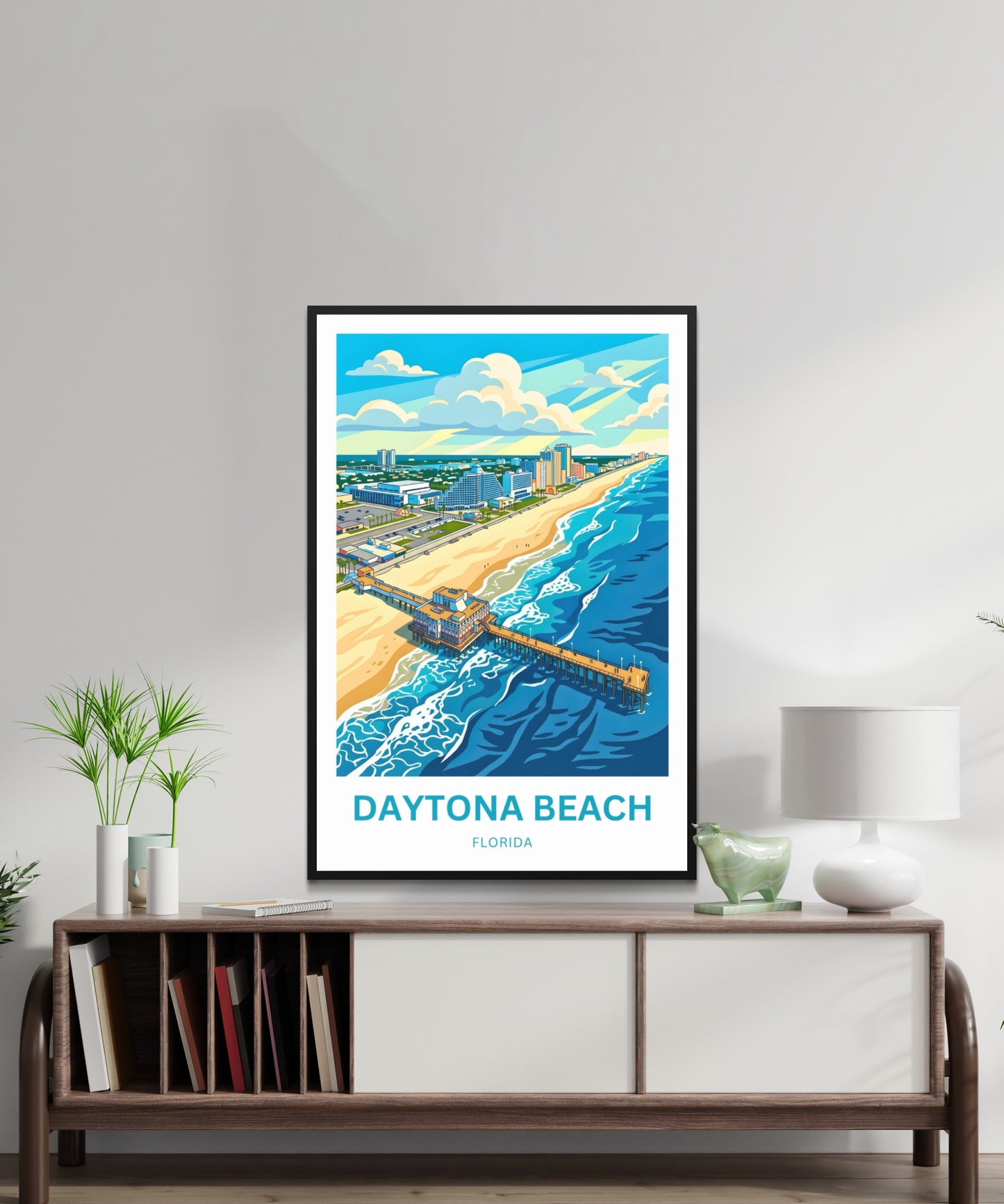 Daytona Beach, Florida Travel Poster - Boardwalk