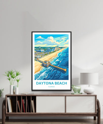 Daytona Beach, Florida Travel Poster - Boardwalk
