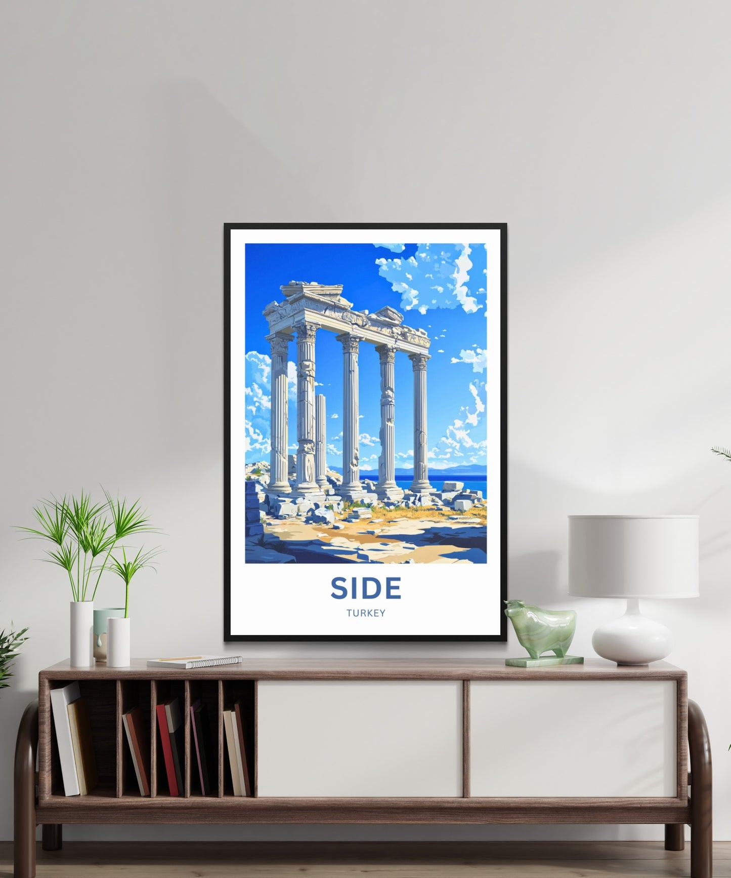 Side, Turkey Travel Poster - Discover Ancient Apollo’s Temple
