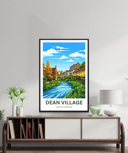 Dean Village Travel Poster - Quiet Corners of Edinburgh