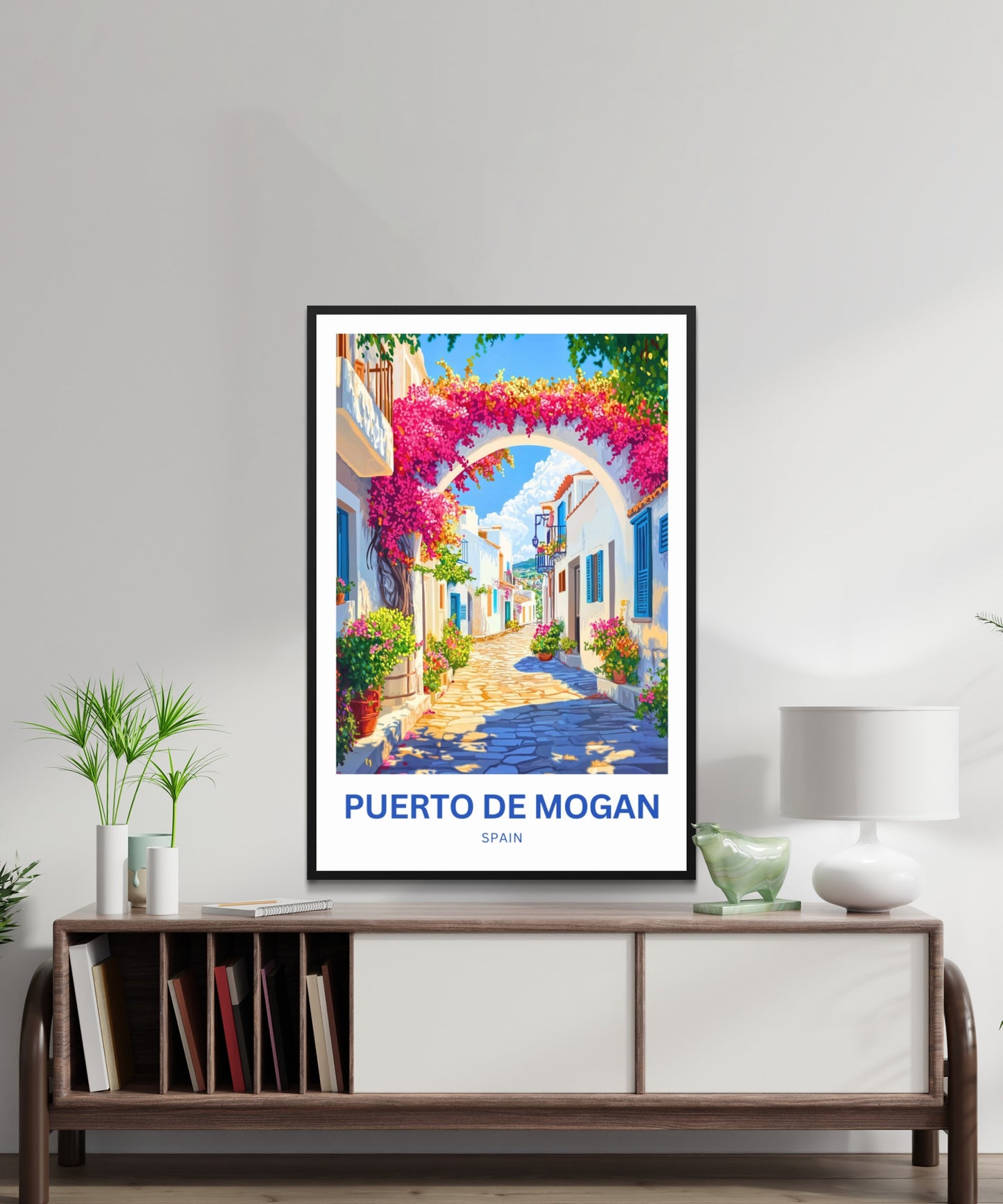 Puerto de Mogán Travel Poster - The Flowered Archway