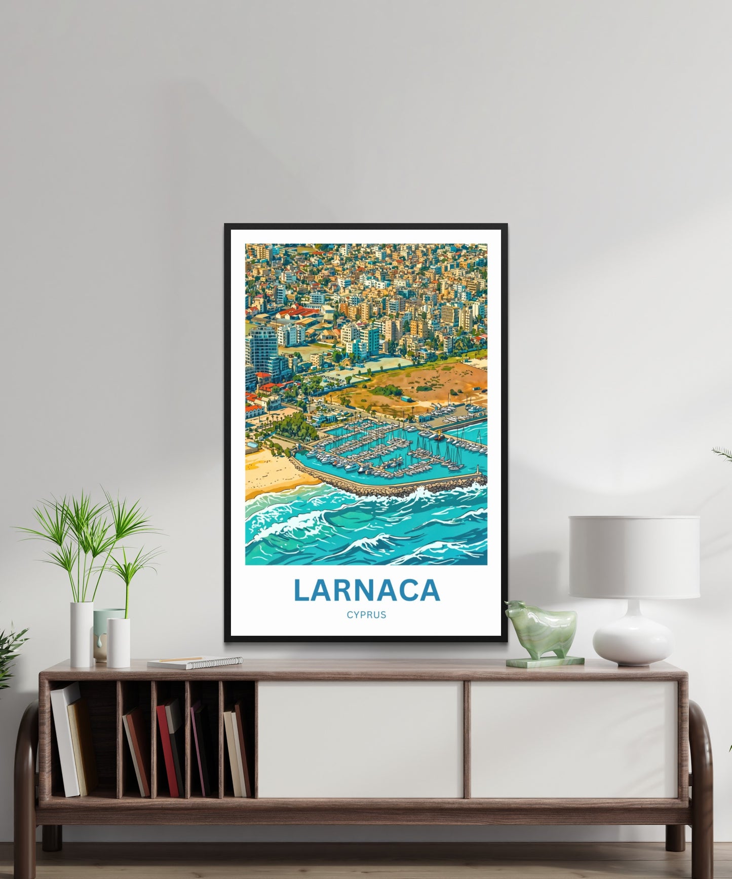 Larnaca Travel Poster - Cyprus Bay