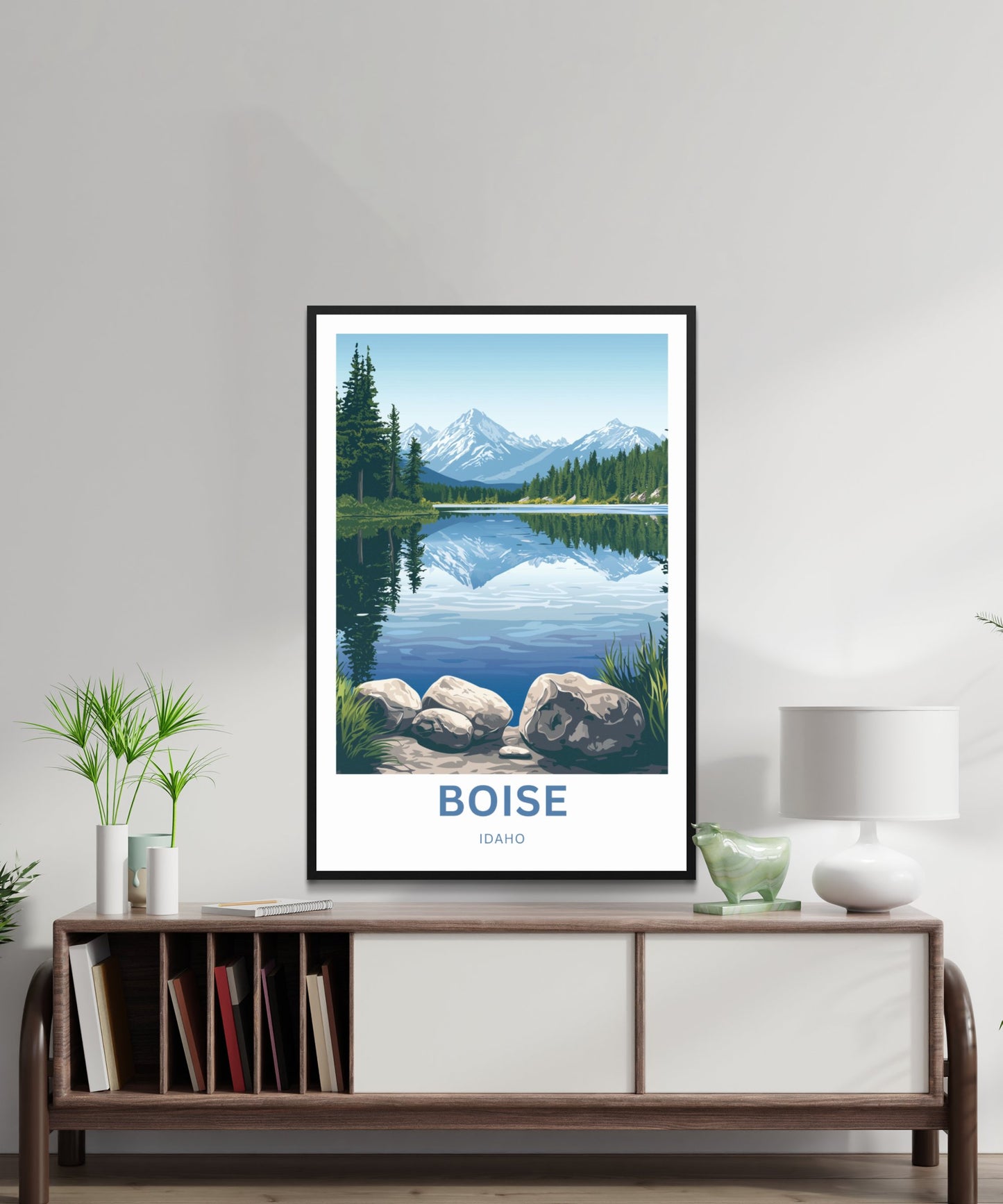 Boise Travel Poster - Tranquil Lakeside Spot