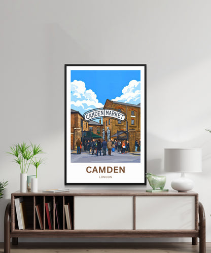Camden Market Travel Poster