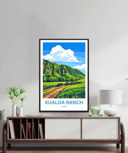 Kualoa Ranch  Travel Poster
