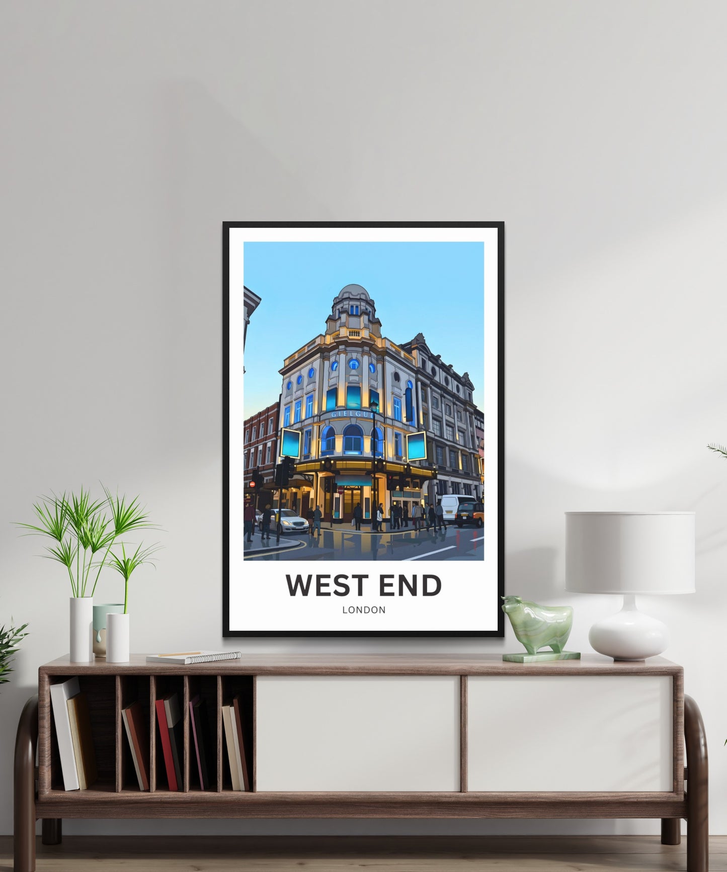 West End Travel Poster - London Theatre District