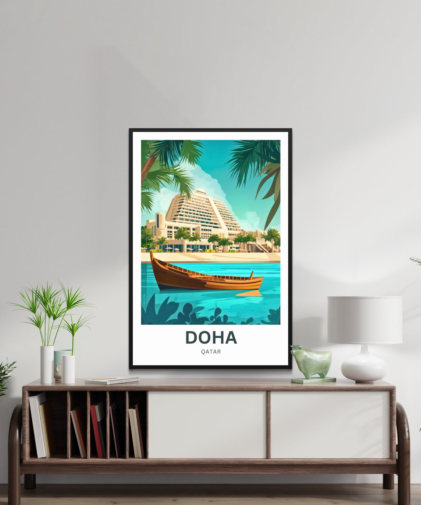 Doha Qatar Travel Poster