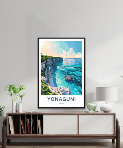 Yonaguni Travel Poster - Clifftop Horizons of Japan