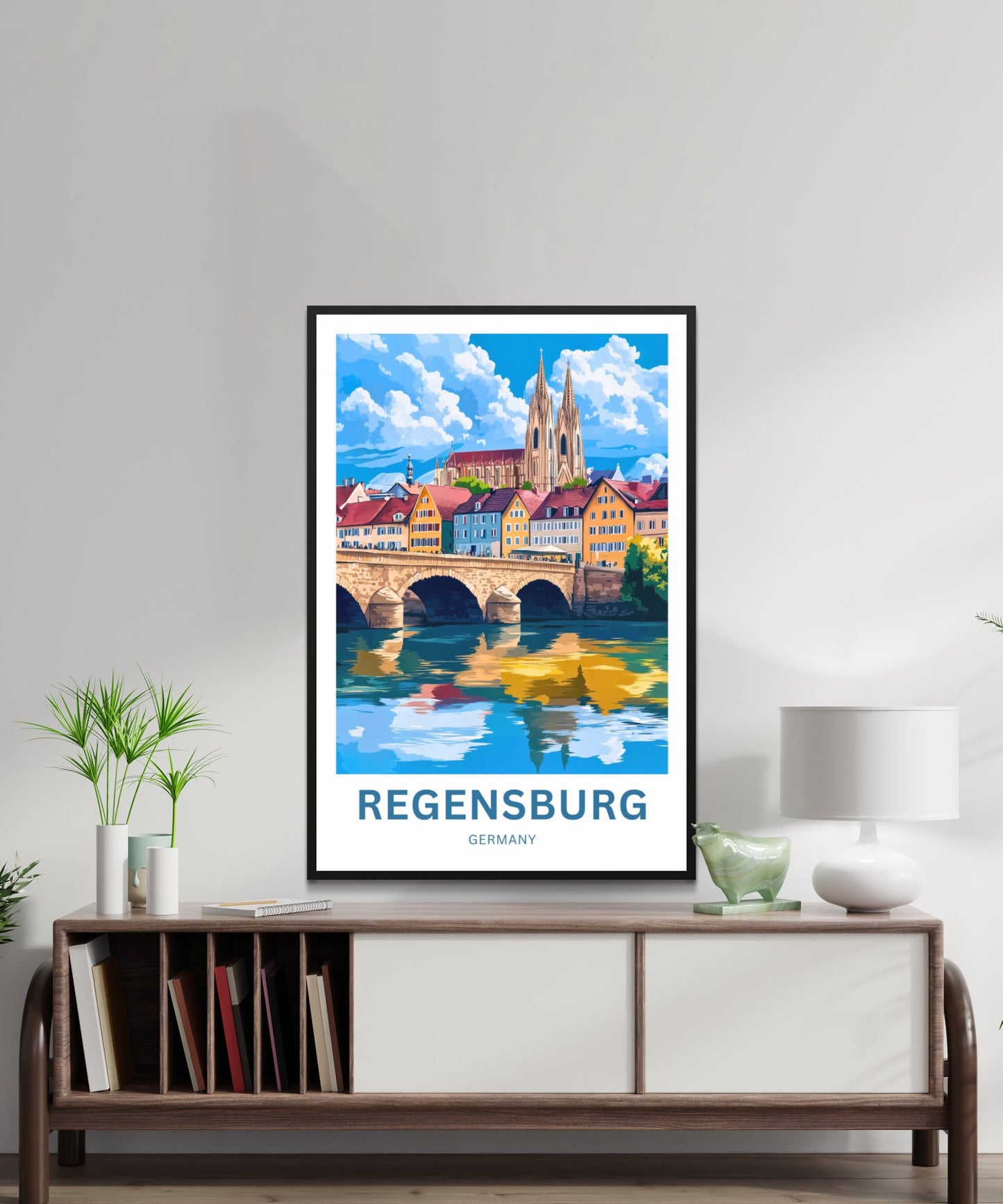Regensburg Travel Poster -  Heart of Bavaria