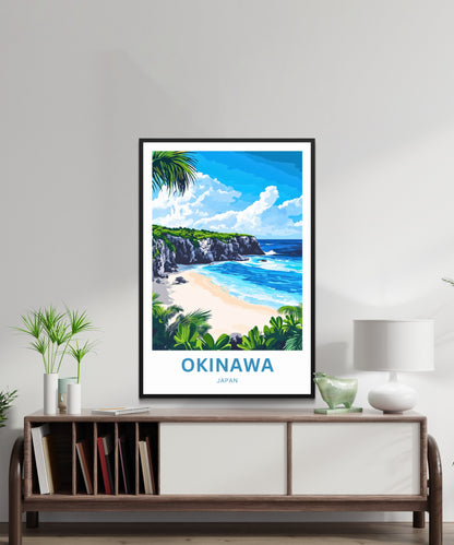 Okinawa Beach Travel Poster  - Japan