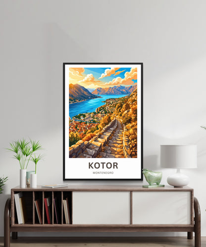 Kotor Travel Poster -   Iconic Landmark