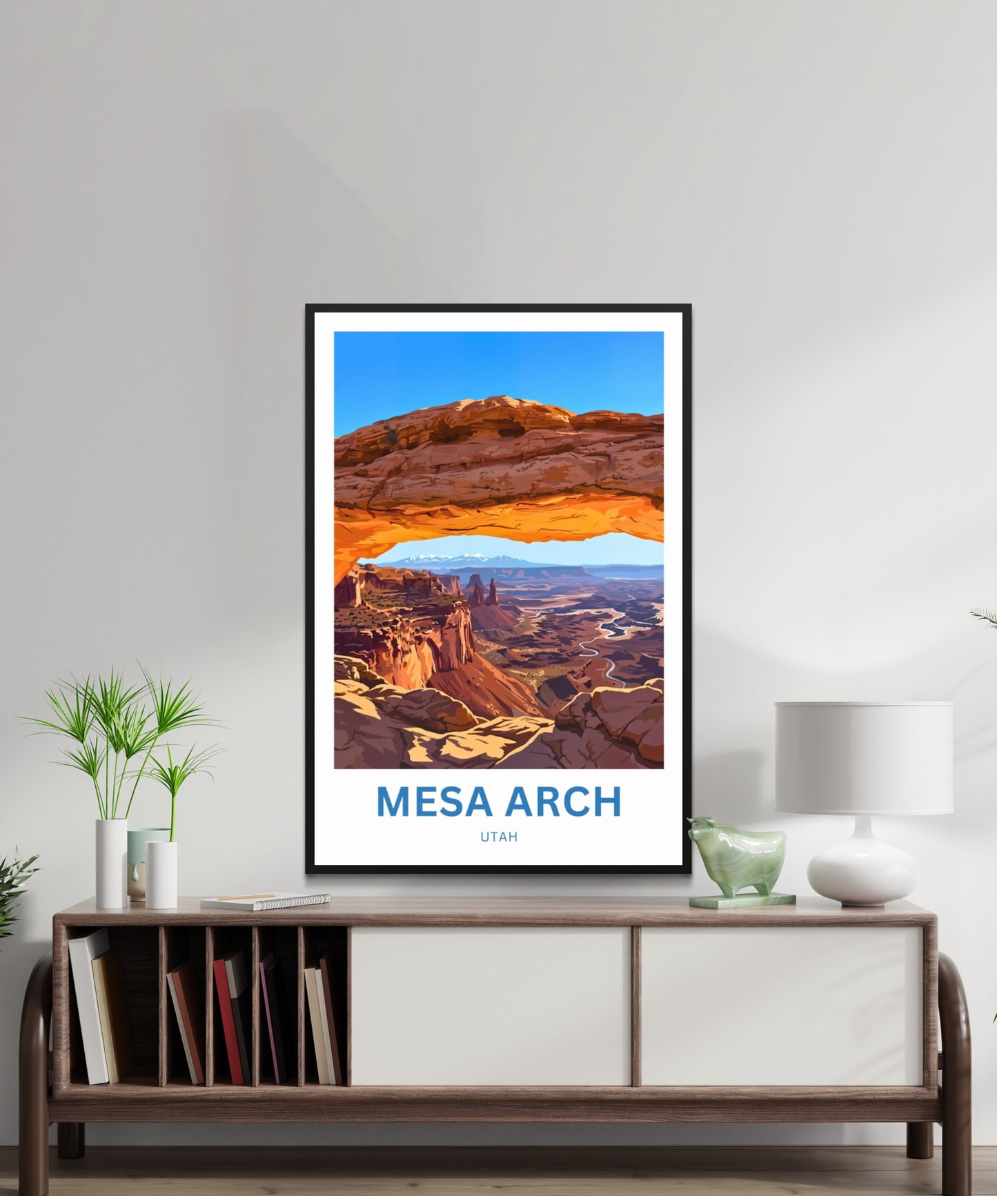 Mesa Arch Travel Poster -   Captivating Golden View, Utah