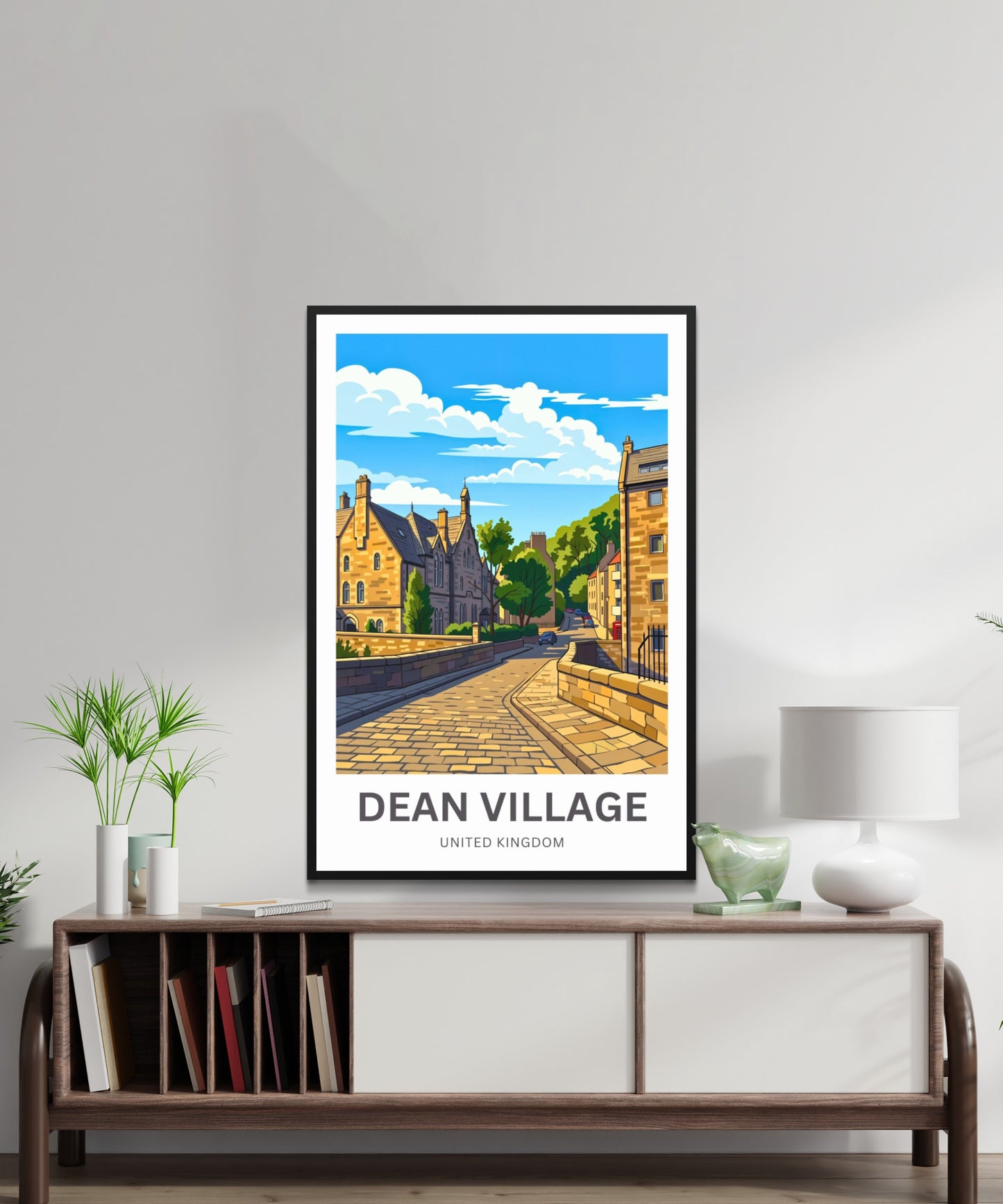 Dean Village Travel Poster - Beautiful Atmosphere View
