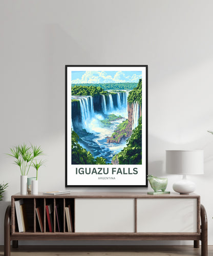 Iguazu Falls Travel Poster - A Horizon Like No Other