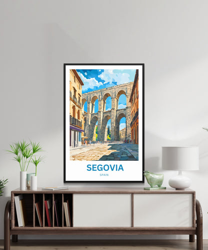 Segovia Travel Poster - Architectural Icons and Ancient Streets